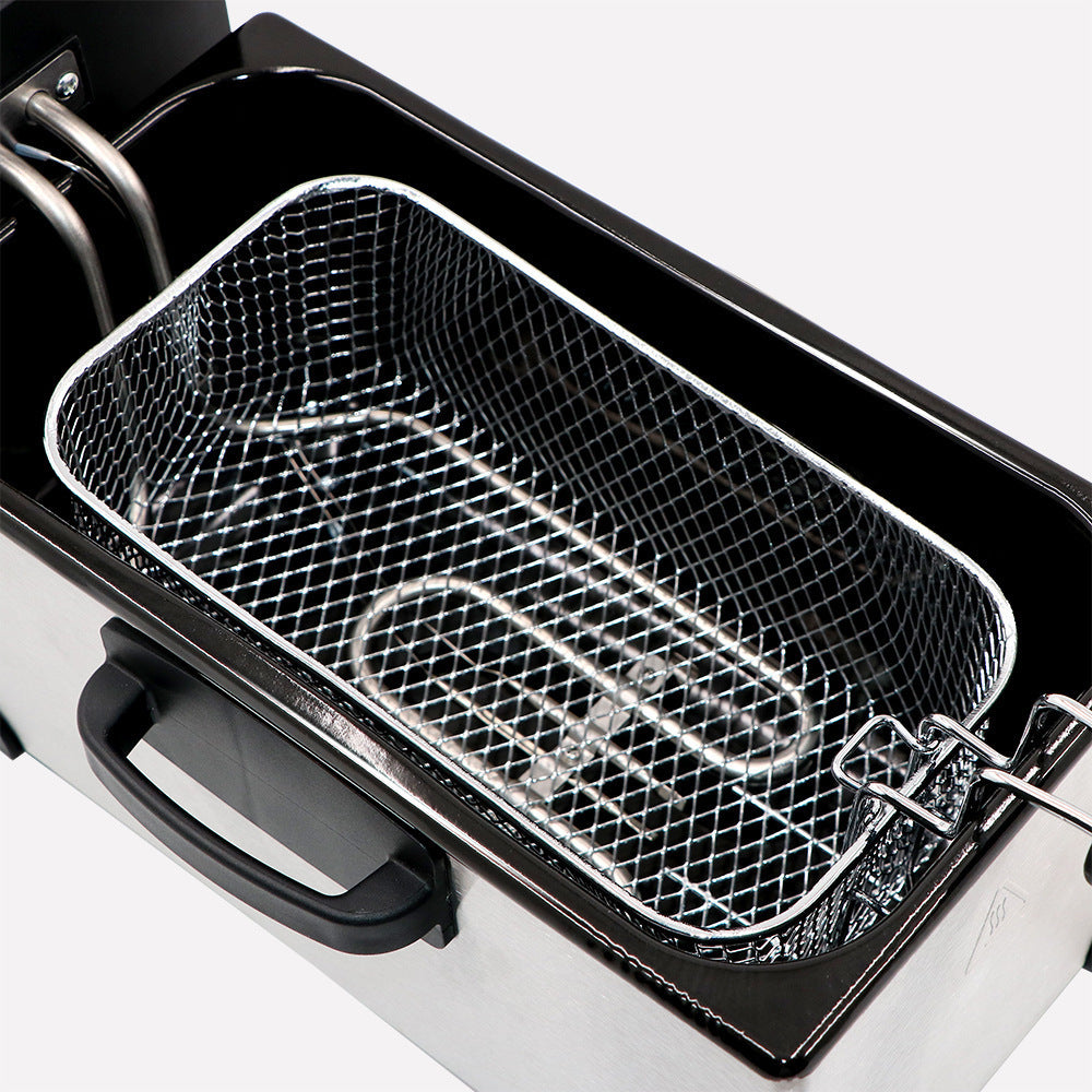 Beauty and Fashion110V Fryer for Home Use Small Electric Fryer Electric Fryer Commercial Use for Fried Dough Sticks and French Fries Machine for Street Vending Fried Skewers Pot Constant Temperature