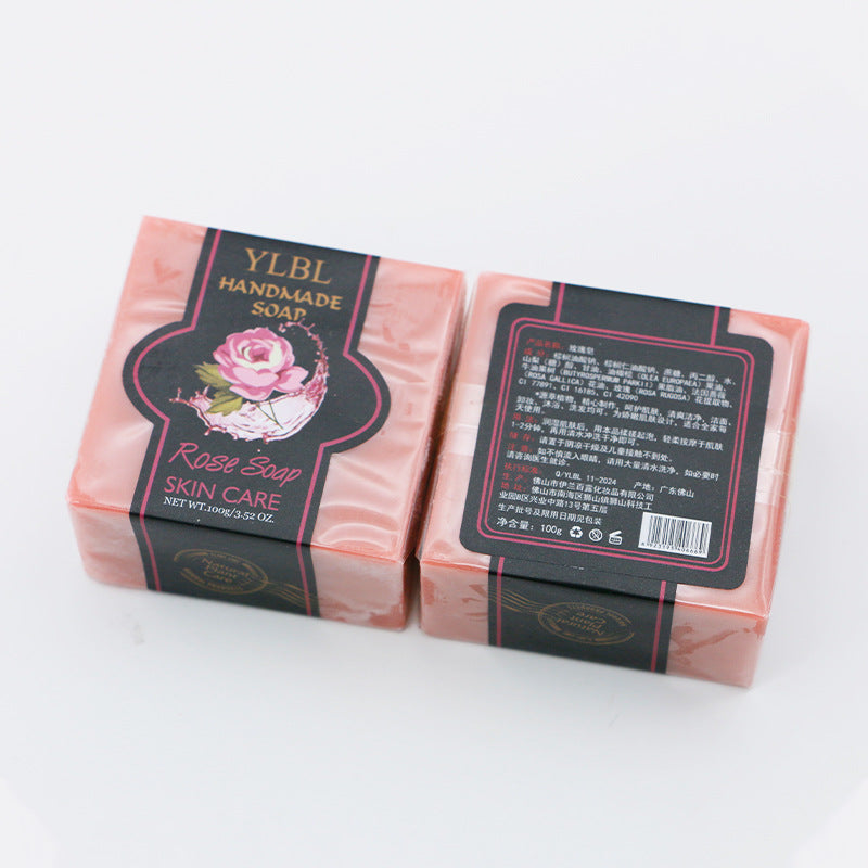 Skin Rejuvenation Plant-Based Handmade Soap Wholesale Rose Soap Refreshing Fragrance Bath Soap Face Wash Makeup Removal Body Use Handmade Soap