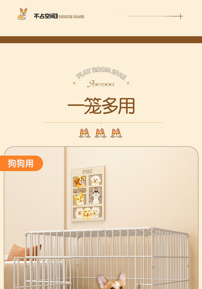 Pet Fence Dog Cage Small Dog Household Indoor Fence Space-Saving Dog House Dog Bed Toilet Cat Cage Cat Villa