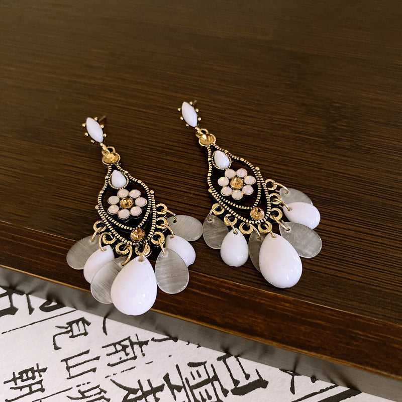 Bohemian Style Earrings for Women2025New Hot-Selling High-End Ethnic Style Unique Exaggerated Earrings Elegant Ear Jewelry