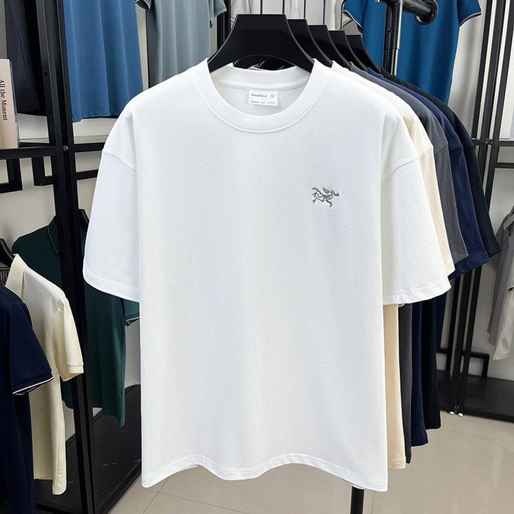 Cotton Short Sleeve T Men's T-Shirt Ancestor Bird Same Style Embroidered Fashion Wholesale Men's Round Neck Summer Thin T-Shirt