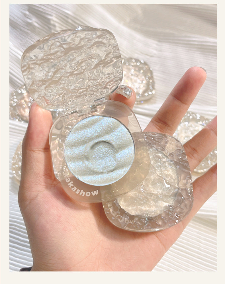 kakashow Shimmer Highlighter Powder Face Brightening 3D Pearlescent Polarized Fine Shimmer Student Contouring Mashed Potato Highlighter