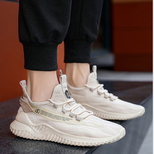 Men's Sneakers2024Spring New Trendy Casual Shoes Running Shoes Couple Shoes Mesh Flyknit Shoes Export