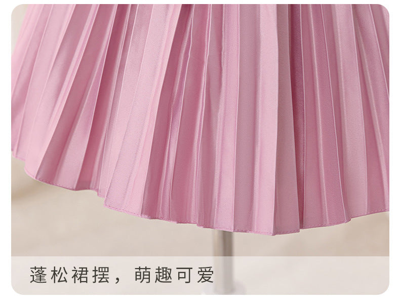 Birthday Party Evening Dress Puff Sleeve Girl Princess Dress Baby Pearl