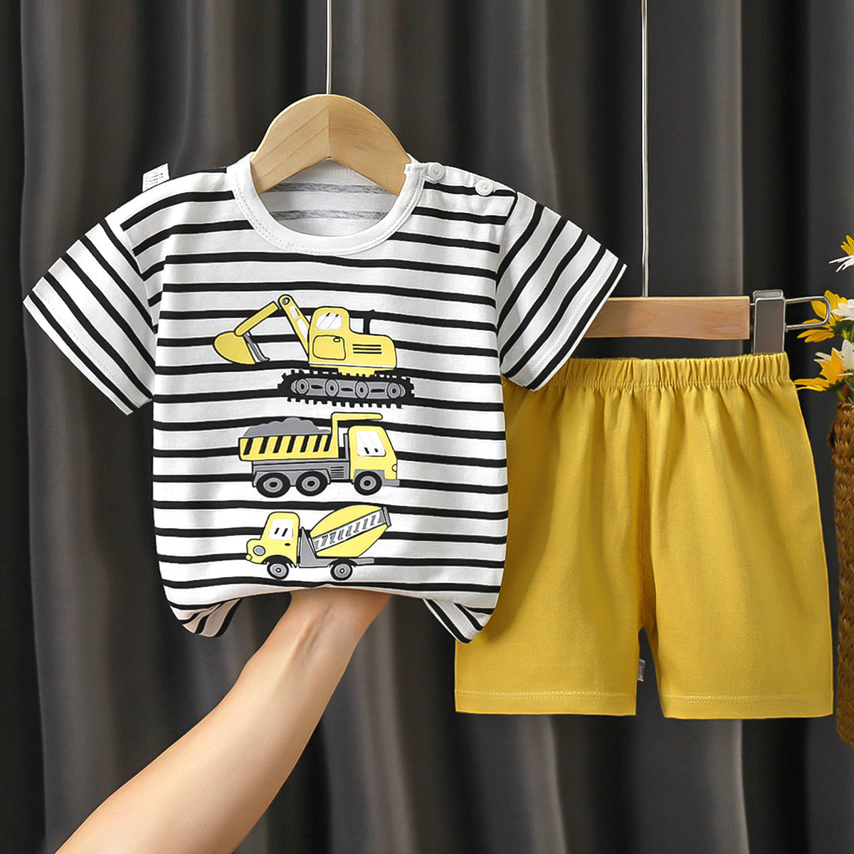 Children's Summer Short Sleeve Set a Cotton-like Boys' and Girls' Clothing t T-shirt Baby Summer Clothing2025Children's Clothing