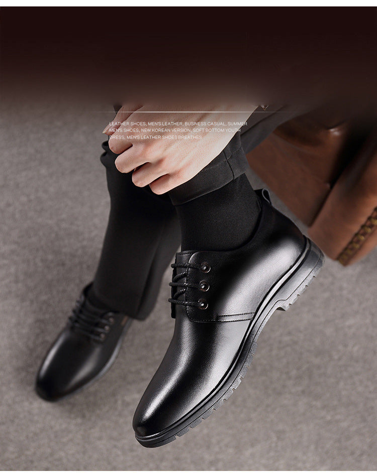 Men's Leather Shoes Business Casual Single Shoes Black Formal Work Shoes Wholesale Men's Casual Shoes Export Work Shoes