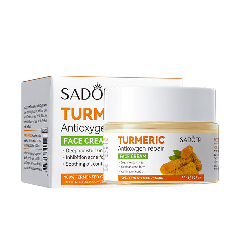 Full English Turmeric Skincare Set SADOER Cleansing, moisturizing, hydrating five-piece set for cross-border foreign trade wholesale
