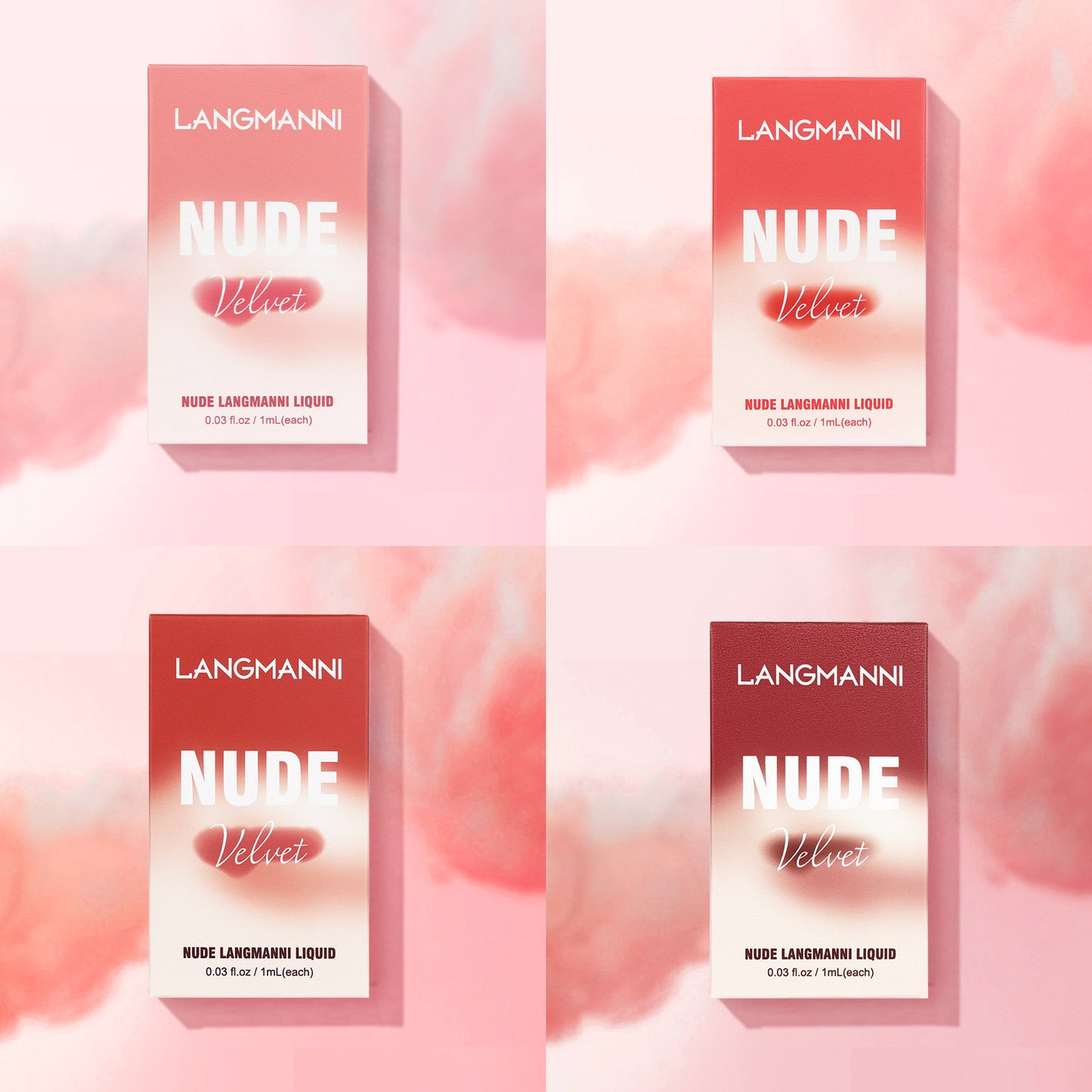 Langmanni16Lip Gloss Set Matte Velvet Four-Pack Lip Gloss Set