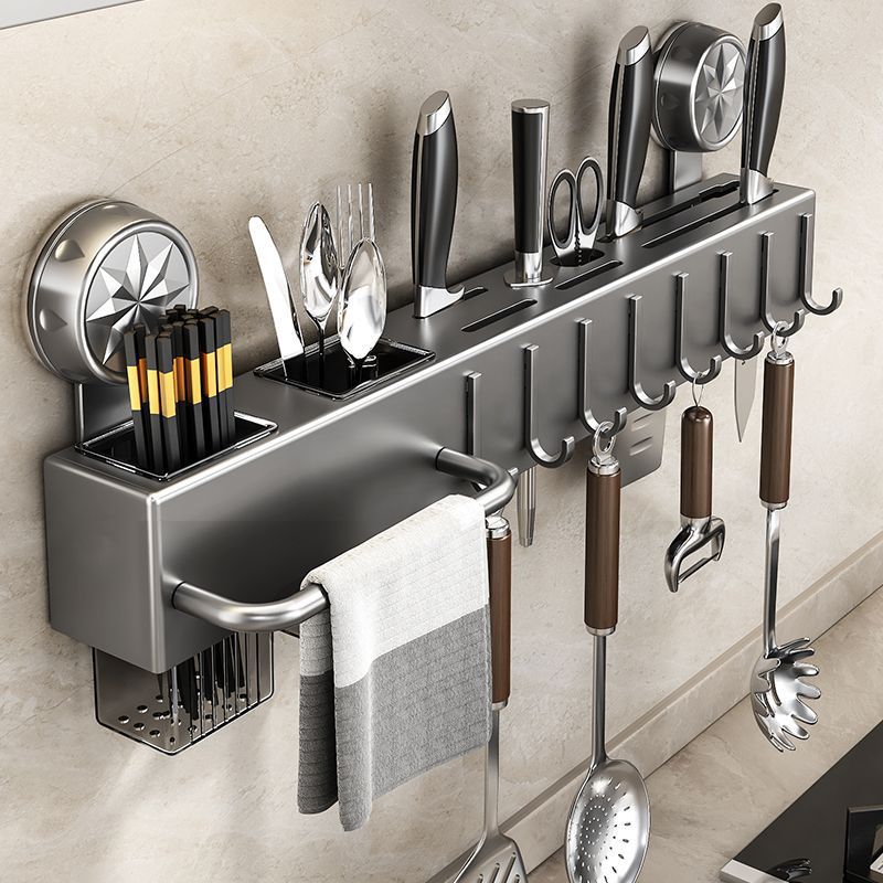 Source Factory Suction Cup Knife Holder Kitchen Storage Rack No-Drill Multifunctional Kitchen Rack Knife and Chopstick Organizer Rack