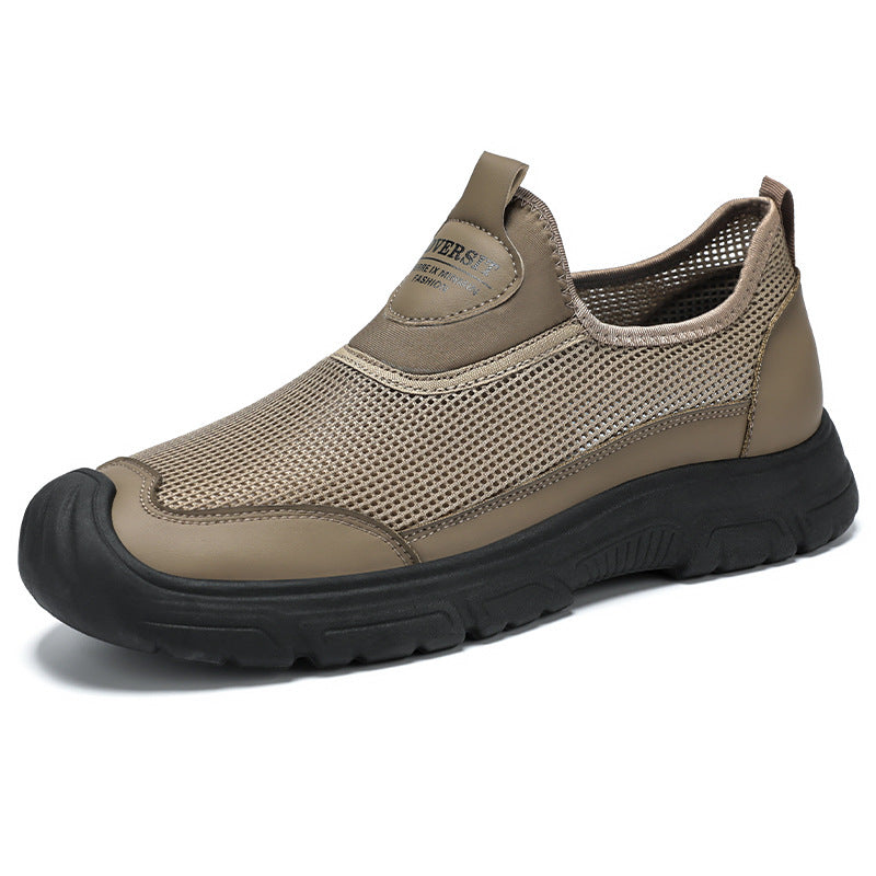 Men's Breathable Casual Shoes Summer New Fashion Sports Shoes Dropshipping Versatile Single Shoes Soft Sole Comfortable Dad Shoes