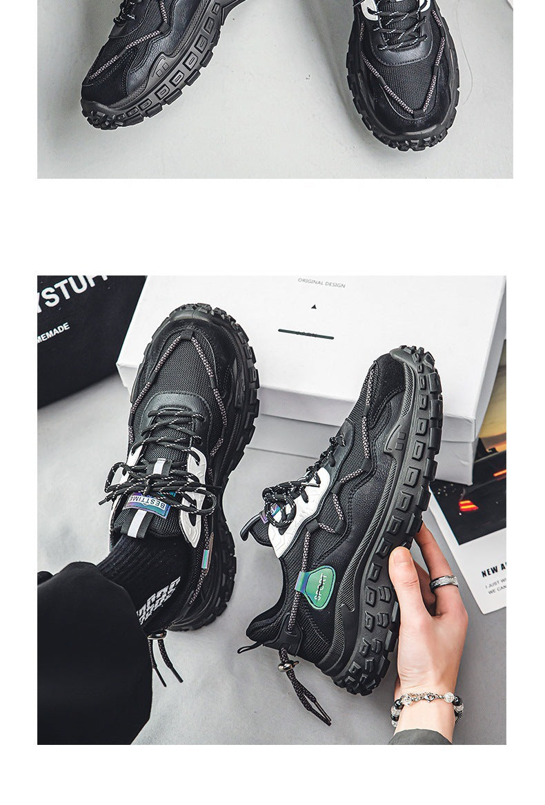 Hot-Selling Men's Shoes Spring Summer Breathable Mesh Shoes Versatile Men's Sports Sneakers Casual Running Thick-Soled Tire Dad Shoes
