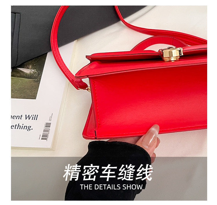 Fashionable and Elegant Small Square Bag2025Summer New Korean Style Niche Casual Commuter Crossbody Bag Trendy Shoulder Bag