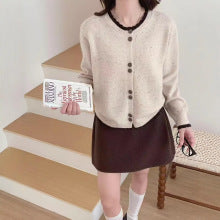 2025Spring New Soft Gentle Fairy Style Hollow Out Sweater Mid-Length Lazy Solid Color Cover-Up Top