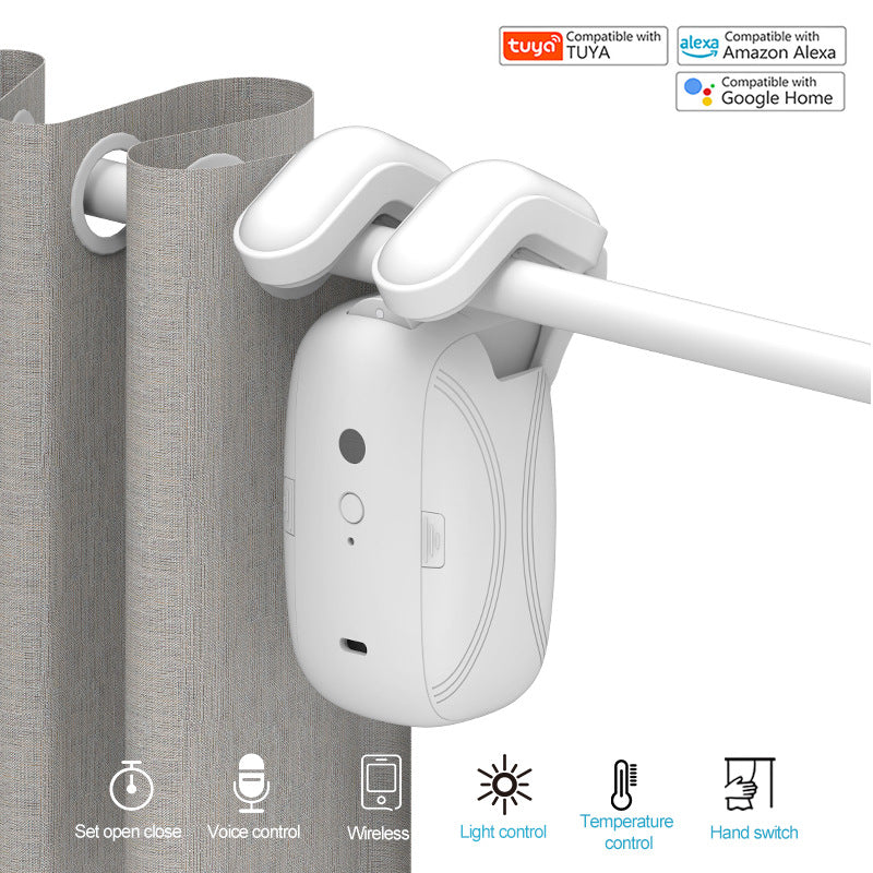 Electric Curtain Motor Smart Home Curtain Assistant Tuya Mobile Remote Control Automatic Smart Curtain Companion