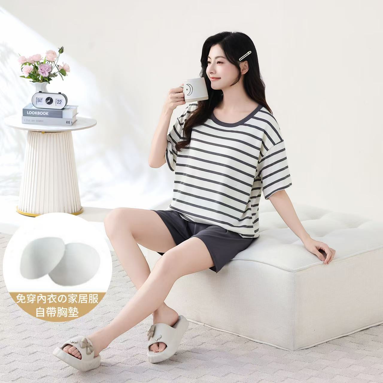 Foreign Trade Cross-Border Internet Celebrity Live Korean Version Cartoon Wearable Couple Short Sleeve Pajamas Homewear Summer Set Men's Pajamas