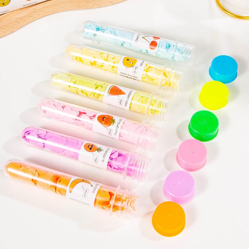 Outdoor Portable Hand Washing Travel Disposable Paper Soap Tablets Test Tube Soap Flower Soap Paper Bottle Flower Shape Soap Tablets