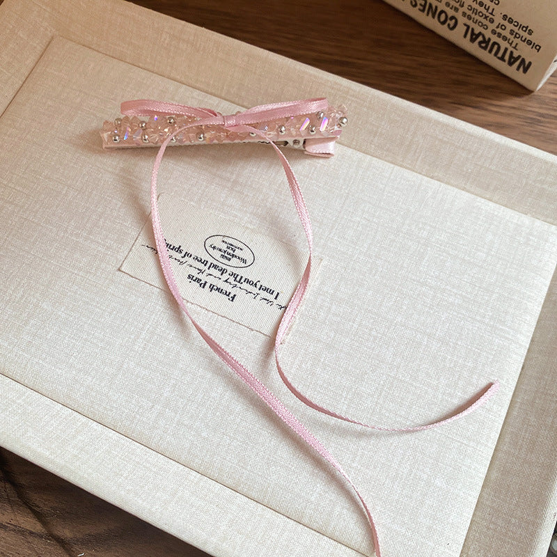 Super Fairy Vacation Style Fabric Flower Hair Clip Side Bangs Broken Hair Duckbill Clip Gentle Atmosphere Versatile Hair Accessory for Women