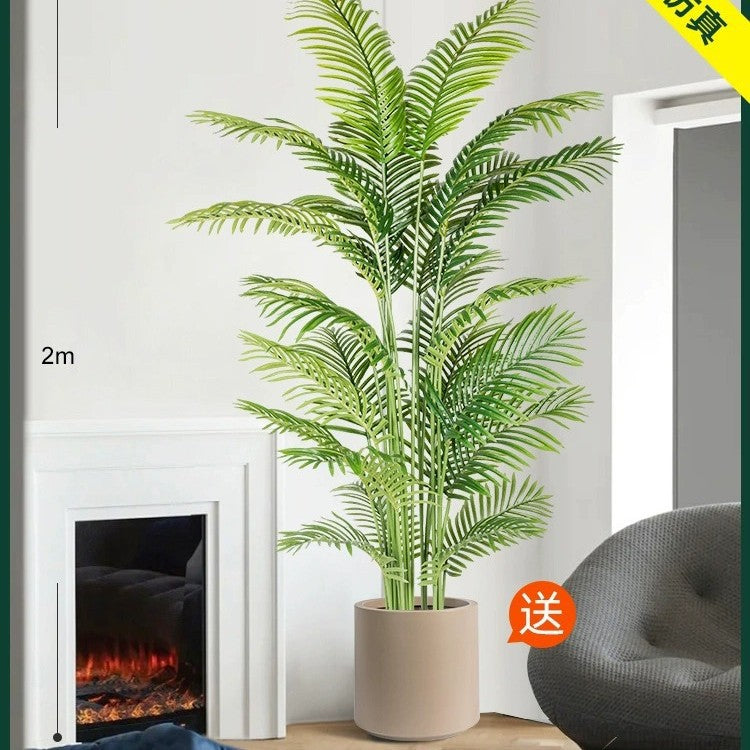 Artificial Green Plant High-End Light Luxury Anthurium Floor Potted Fake Flower Tree Indoor Living Room Bionic Plant Decorative Ornament