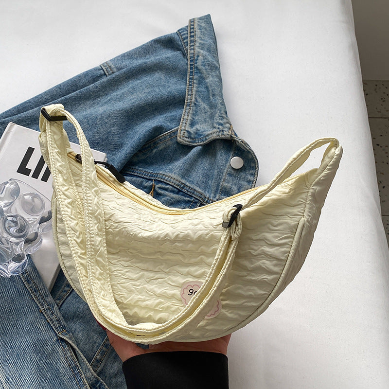 Cute and Versatile Niche Canvas Small Bag for Women2023New Women's Bag Korean Version Crossbody Bag Fashion Single Shoulder Dumpling Bag