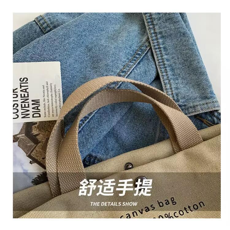 Canvas Crossbody Bag Men's Handbag Commuting Bag Male College Student Class Bag Shoulder Bag Large Capacity Backpack
