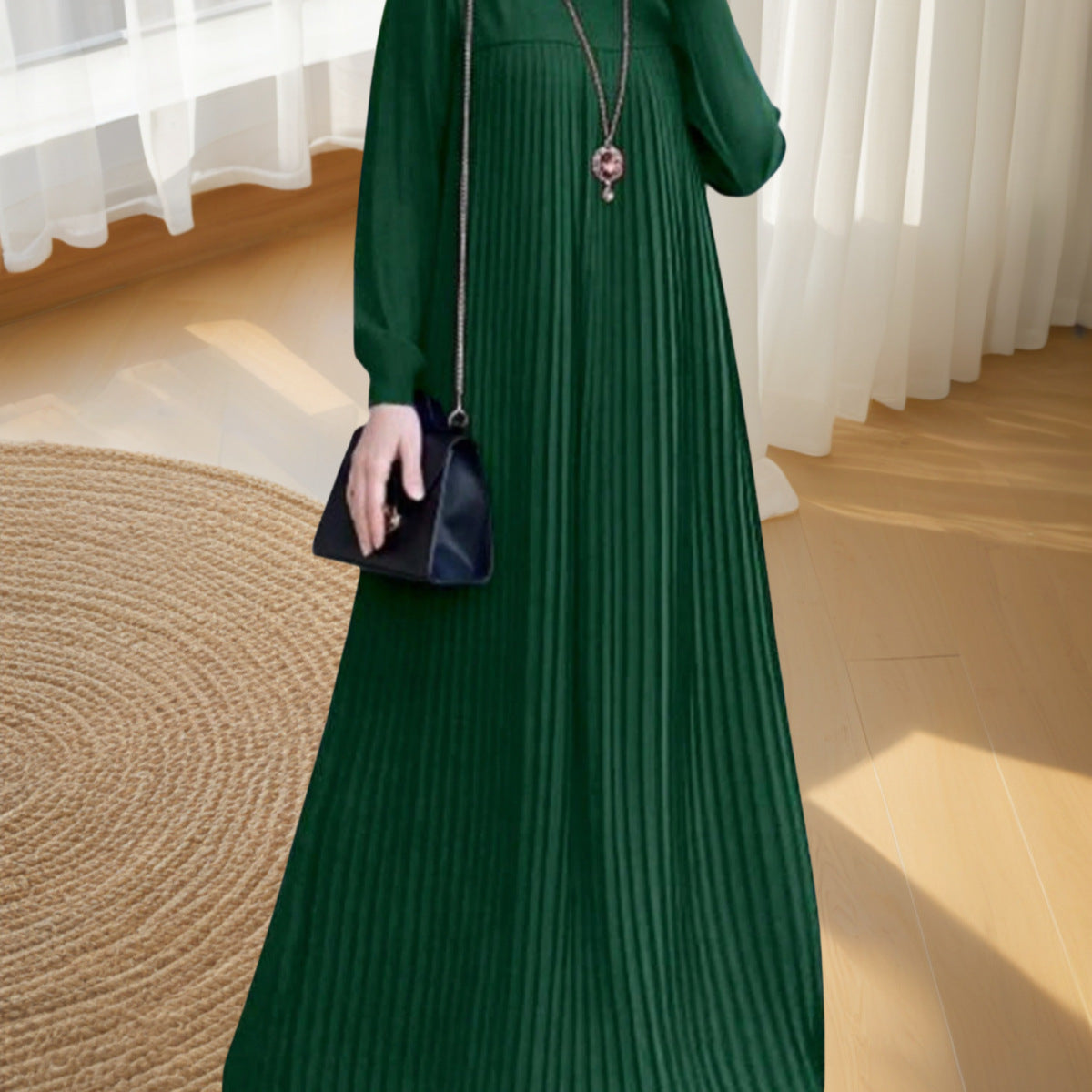 Muslim2025New Dress Women's Clothing Cross-Border Middle East Showstopper Long Dress Elegant and Fashionable