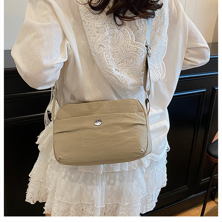 Casual texture niche design small square bag2025Spring New Fashionable Trendy Women's Single Shoulder Crossbody Bag