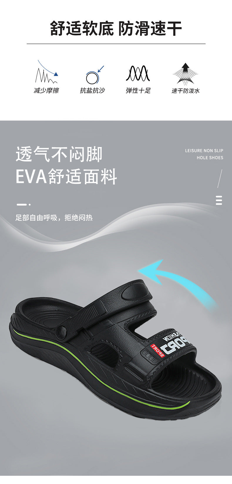 Men's Summer Sandals2025New Outdoor Wear Comfortable Men's Anti-Slip Driving and Beach Sandals