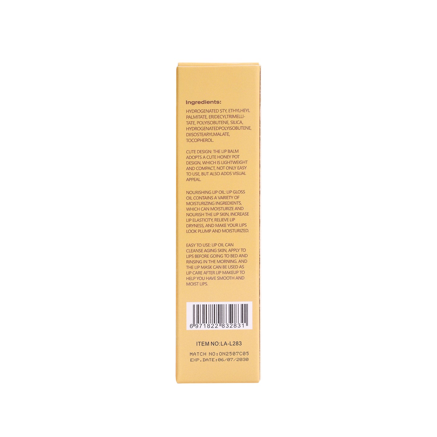 Cross-Border Makeup OLIBOLLA Hydrating Lip Oil Non-Stick Cup Long-Lasting Moisturizing Plumping Lip Gloss Wholesale Honey