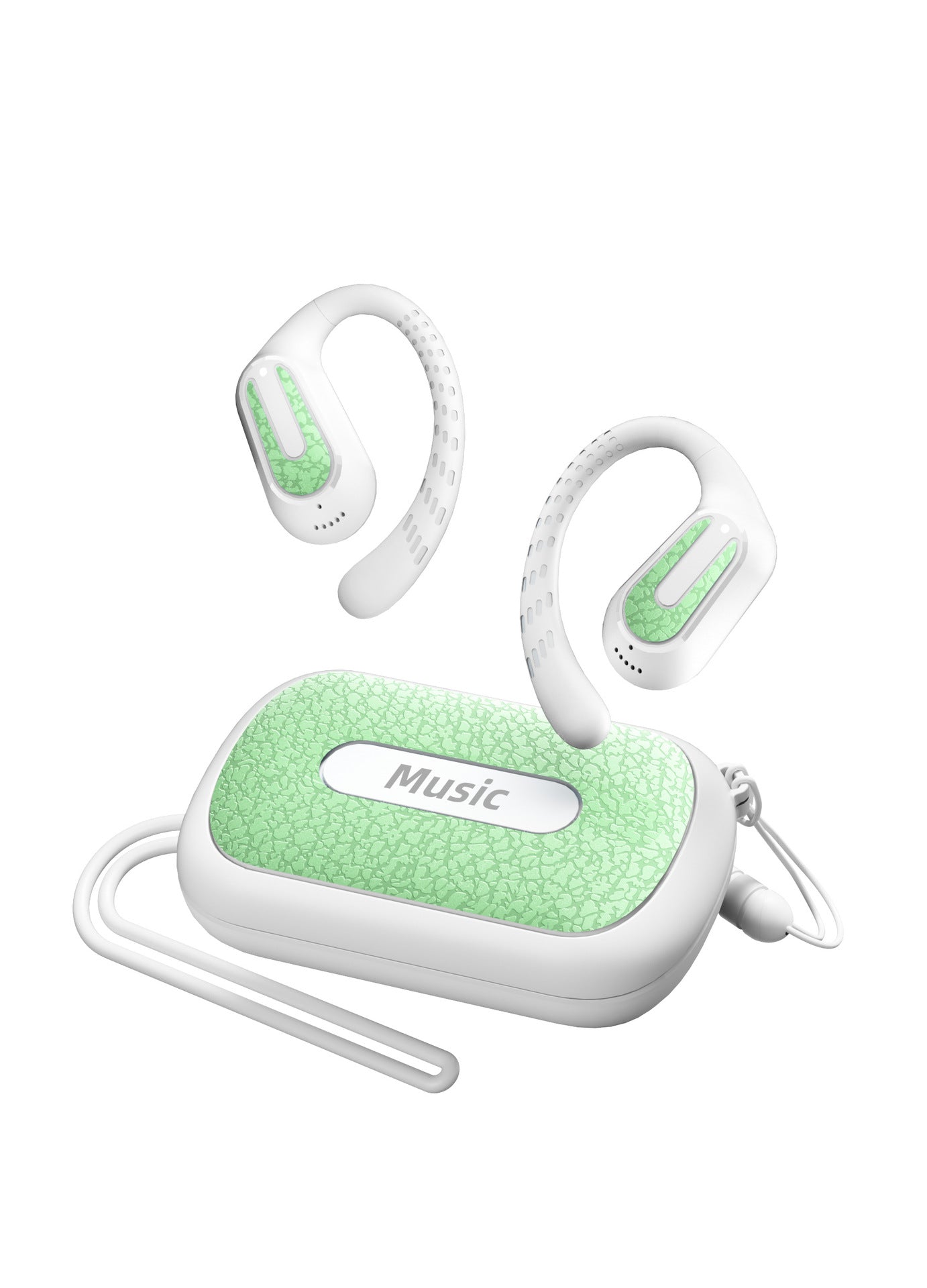 Cross-Border2025New Wireless Bluetooth Headset OWS Clip-on Ear Hook Gaming Sports Noise Cancelling Long Battery Life