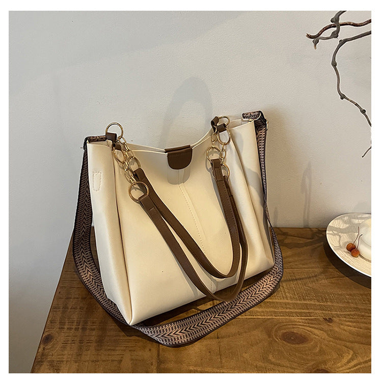 Women's two-piece large capacity bag set2024New Fashion Commuting Handbag Simple Casual Shoulder Tote Bag for Women
