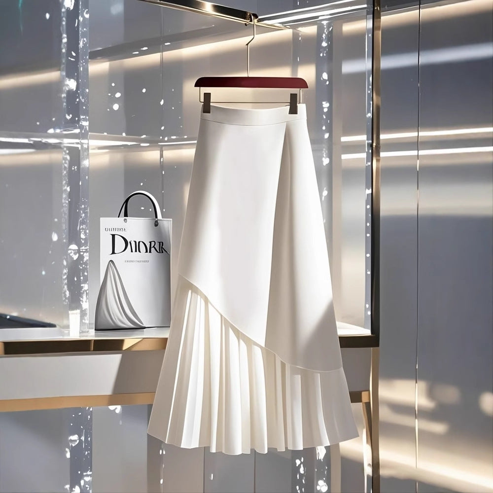 Counter Quality2025Spring Hot Fashion High-End Exquisite Long Dress Super Beautiful White a Word Skirt