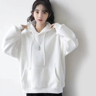 Fashionable Versatile Hooded Sweatshirt for Men Autumn Wear2024New Loose Fleece-Lined Versatile Casual Cardigan Couple Jacket