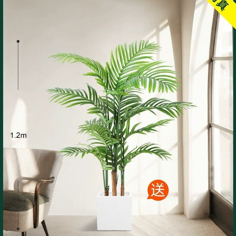Artificial Green Plant High-End Light Luxury Anthurium Floor Potted Fake Flower Tree Indoor Living Room Bionic Plant Decorative Ornament
