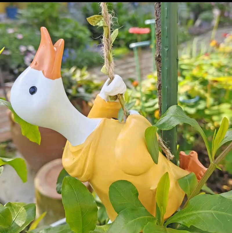 Cute Animal Climbing Bunny Wall Hanging Homestay Outdoor Garden Ornament Courtyard Tree Climbing Landscape Pipe Decoration