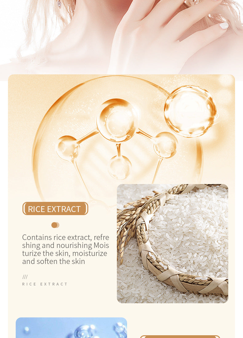 Full English Rice Skincare Set BIOAOUA Rice Puree Series Six-Piece Set Box Cross-Border Wholesale