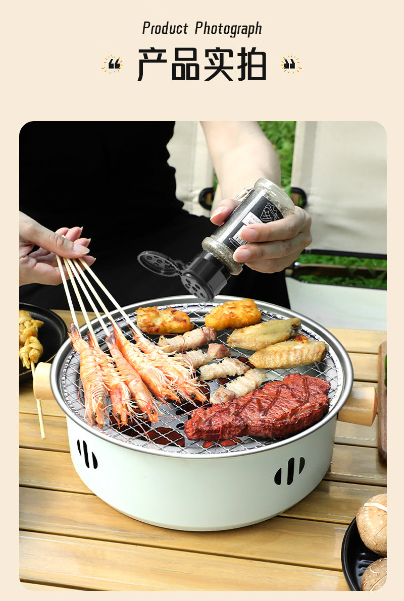 Factory Direct Sale Stainless Steel Charcoal Grill Portable Charcoal Fire BBQ Grill Outdoor Camping Home Indoor BBQ Rack