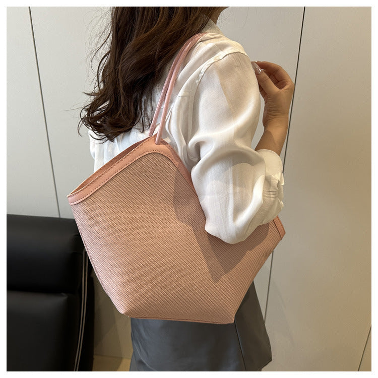 Summer Patchwork Large Capacity Women2025New Fashionable Loose Style Trendy New Casual Tote Shoulder Underarm Bag