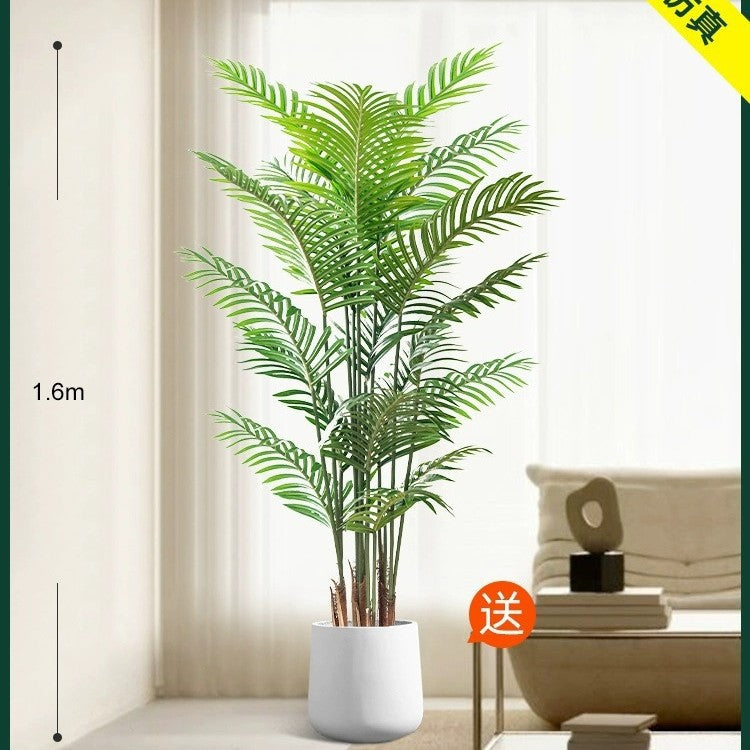 Artificial Green Plant High-End Light Luxury Anthurium Floor Potted Fake Flower Tree Indoor Living Room Bionic Plant Decorative Ornament