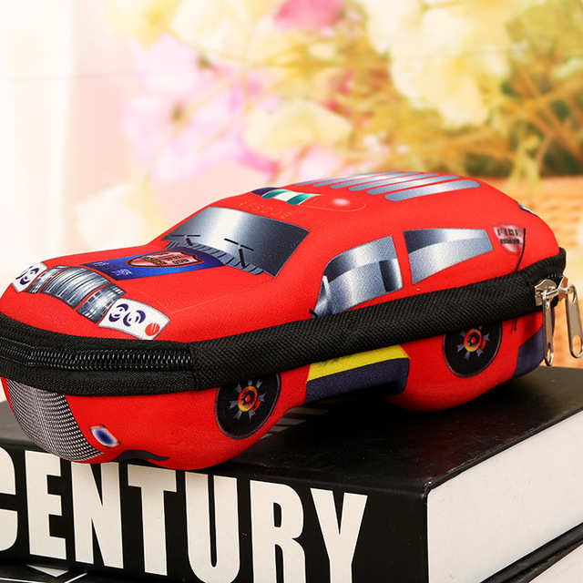 3D Racing car Pencil cases Cartoons school pencil case for c