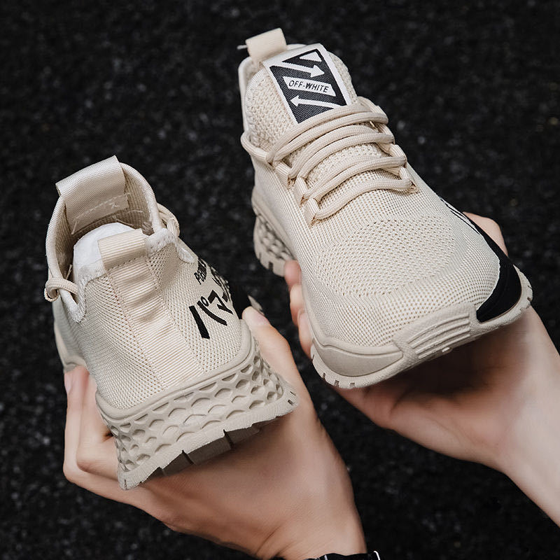 Men's Sneakers2024Spring New Trendy Casual Shoes Running Shoes Couple Shoes Mesh Flyknit Shoes Export