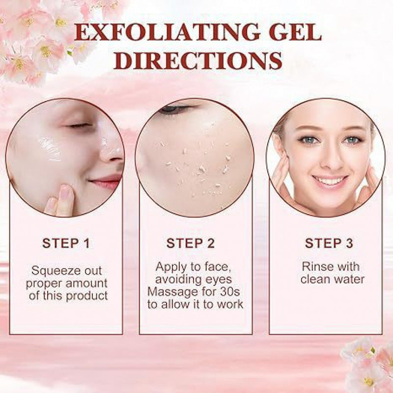 Cross-Border Hot-Selling Exfoliating Gel Cleanser Face Body Lotion Skin Scrub Cleansing Care Dead Skin Removal Gel