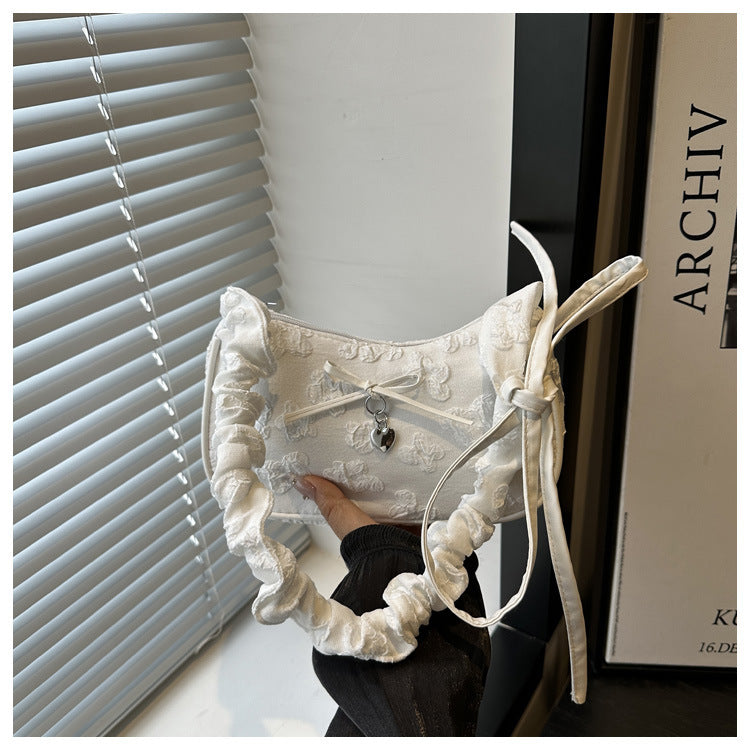 French Niche Bag for Women2025Summer New Fashion ins Sweet Cool Girl Versatile Fashion Single Shoulder Bag Underarm Bag