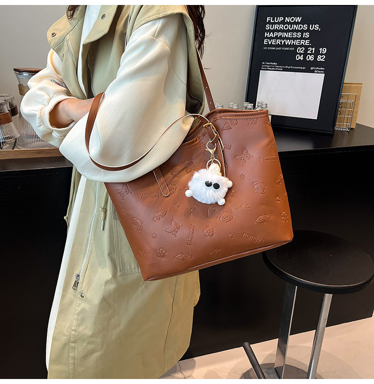Women's High-Grade Bag2025Spring Birthday Gift Puppy Tote Bag Large Capacity Women's Bag Commuting Crossbody Bag