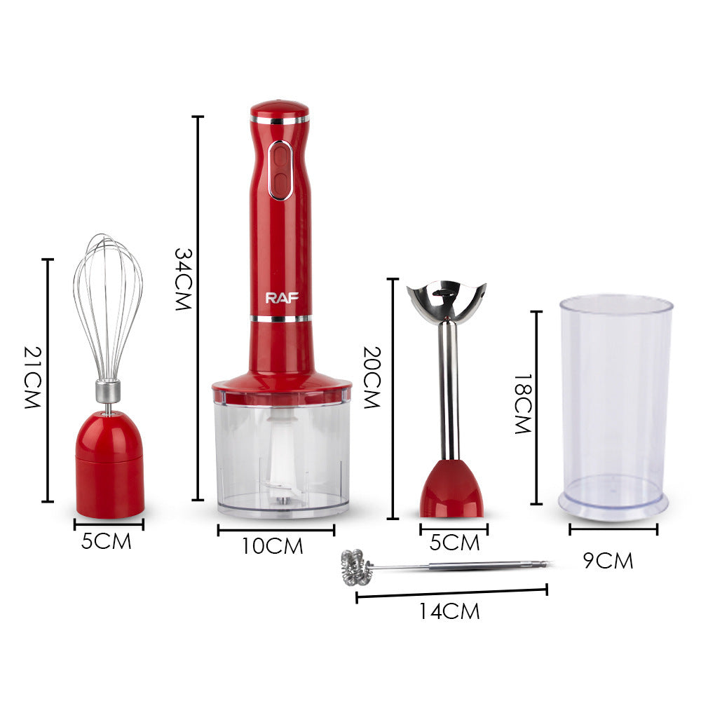 European Standard5Combination1Multifunctional Kitchen Handheld Cooking Stick Baby Food Electric Stirring Stick Milk Juicer Meat Grinder