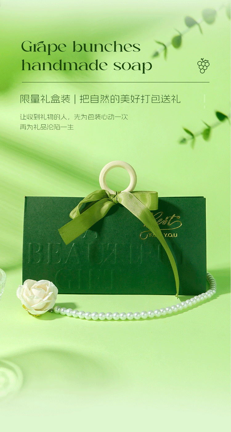 Internet Celebrity Style Handmade Soap Green Grape Oil Control Soap Bath Hand Soap Gift Grape Cluster Cold Process Soap