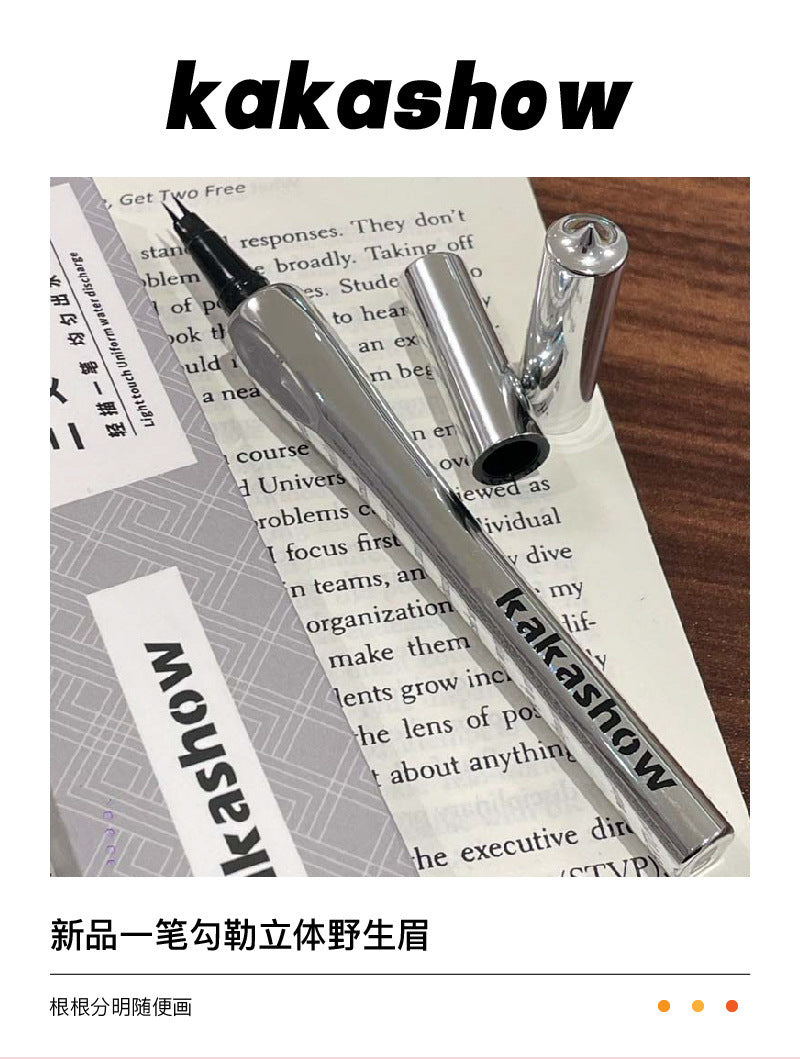 kakashow Two-Pronged Eyebrow Pencil with Fluorescent Hair, Distinct Wild Eyebrows, Waterproof and Sweatproof, Natural Look C479