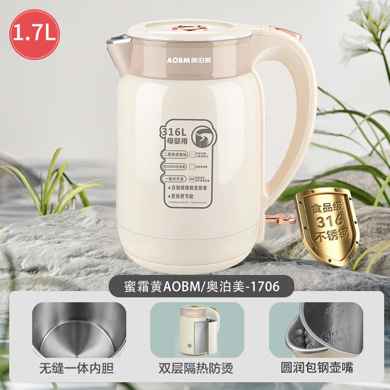 Aobomei ABOM Electric Kettle316Stainless Steel Seamless Inner Liner Insulated Kettle Electric kettle