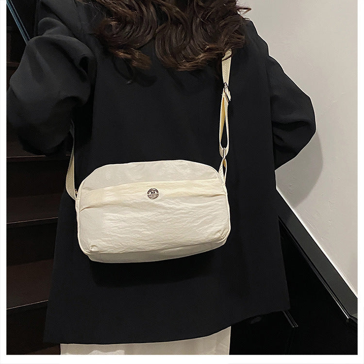 Casual texture niche design small square bag2025Spring New Fashionable Trendy Women's Single Shoulder Crossbody Bag