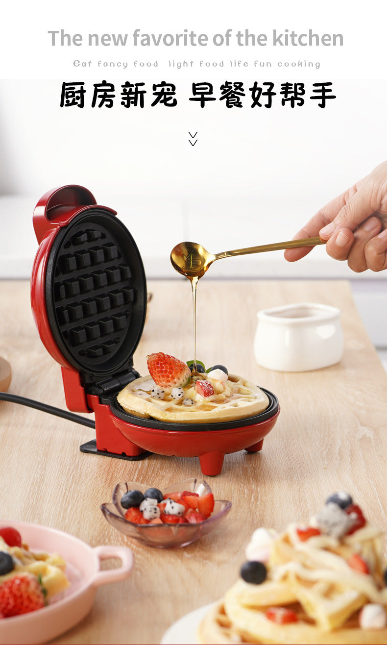 Mini Waffle Maker maker waffle Home Use Children's Breakfast Machine Portable Electric Griddle Light Food Machine