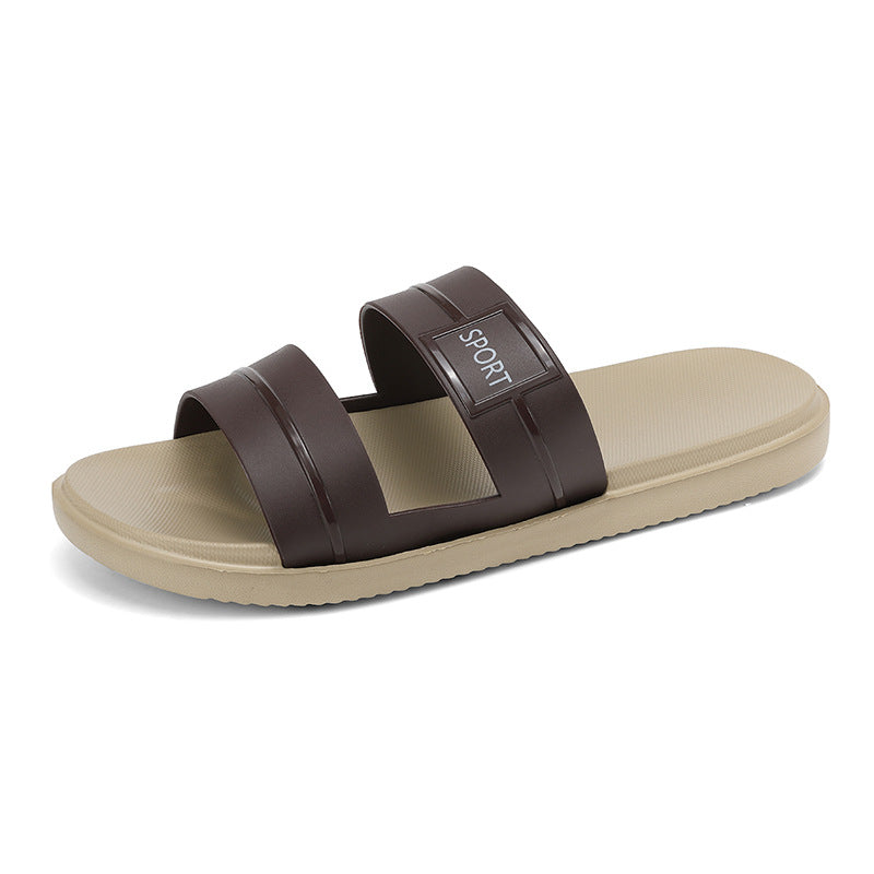 Summer New Style One-Word Slippers Bathroom Non-Slip High-End Indoor Home Outdoor Fashion Casual Swimming Beach Men